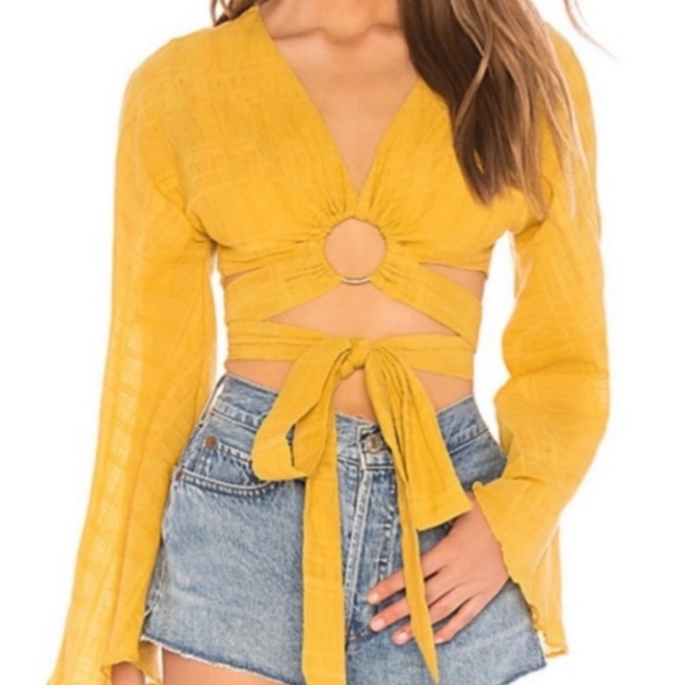 Tularosa - Molly Blouse in Mustard Yellow (size small)